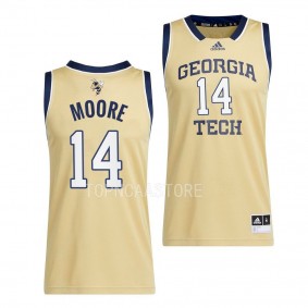 Jalon Moore Georgia Tech Yellow Jackets #14 Beige Swingman Basketball Jersey 2022-23