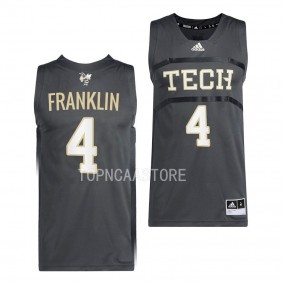 Georgia Tech Yellow Jackets Javon Franklin Swingman Basketball uniform Grey #4 Jersey 2022-23