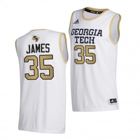 Georgia Tech Yellow Jackets Jehloni James White 2020-21 College Basketball Jersey