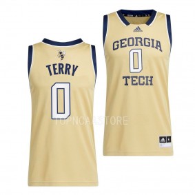 Lance Terry Georgia Tech Yellow Jackets #0 Beige Swingman Basketball Jersey 2022-23