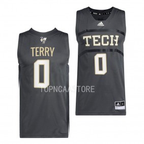 Georgia Tech Yellow Jackets Lance Terry Swingman Basketball uniform Grey #0 Jersey 2022-23