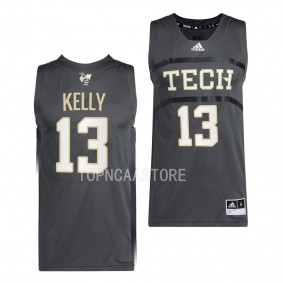 Georgia Tech Yellow Jackets Miles Kelly Swingman Basketball uniform Grey #13 Jersey 2022-23